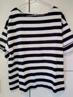 GLOBAL WORK ボーダー 半袖Tシャツ L　グローバルワーク