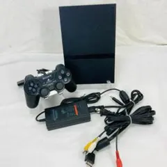 動作品　PS2 SCPH-70000 本体 一式 コントローラー 薄型