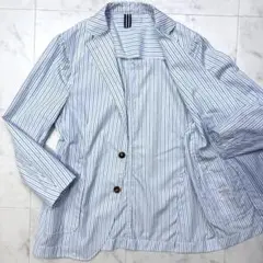 極美品 BAGUTTA バグッタ サマージャケット ストライプ ブルー Lサイズ