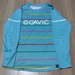 GAViC 水色 ストライプ 長袖シャツ メンズ　Mサイズ