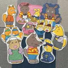 パネルシアター　ゆうびんうさぎとおおかみがぶり