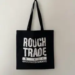 ラフトレード　ROUGH TRADE 黒　トートバッグ　NYC ニューヨーク