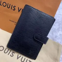 美品◎ ルイヴィトン LV エピ ノワール アジェンダPM 手帳カバー 男女可