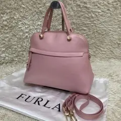 良品✨FURLA パイパー M ハンドバッグ ショルダーバッグ 2way ピンク