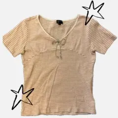 組曲 KUMIKYOKU ストライプ半袖Tシャツ