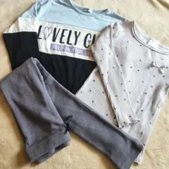 【120cm】ミルキス 長袖カットソー リブ スキニー パンツ 女の子 まとめ