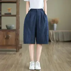 無地 デニム ショートパンツ 新品◎大人気 レディース 薄手 夏にぴったり