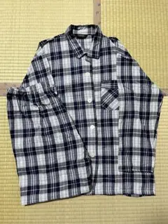 しまむら パジャマ チェック ブルー あのちゃん