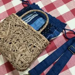 国産山葡萄籠ショルダーバック雪ん子絣庄内刺し子布チャーム山葡萄ボタン 2025年最新】国産山葡萄籠バックの人気アイテム - メルカリ