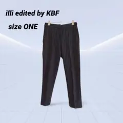 illi KBF　ケービーエフ　ストライプ カジュアルパンツ　One　紺シンプル