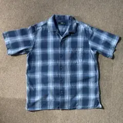 mossimo オンブレチェック 半袖 シャツ ボックスカット