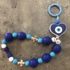 スマホストラップ　キーホルダー　チャーム　ストリート　ハンドメイド