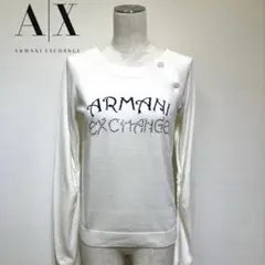 ARMANI EXCHANGE ホワイトニット 長袖　コットン100%