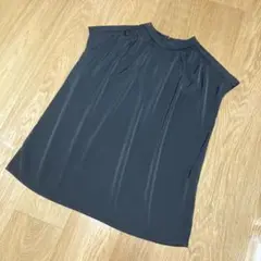 ユアーズ　フレンチスリーブ　ブラック　高見えブラウス　S