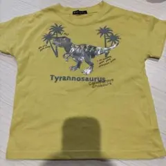 恐竜デザインTシャツ（イエロー）
