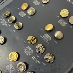 送料無料　メタルボタン　266個　Onda button 117