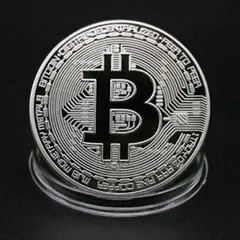 ビットコイン BitCoin 記念硬貨 (シルバー)　 1枚入り
