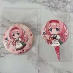 ポポラマーマ 周央サンゴ コラボ 缶バッジ & ピック