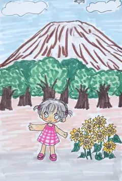 女の子のイラストです。