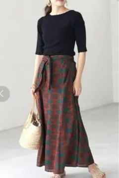 ROPE' PICNIC ロペピクニック　フレアスカート　38 えんじ　手洗い可