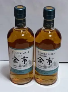 2本セット ニッカ シングルモルトウイスキー 余市 ノンピーテッド