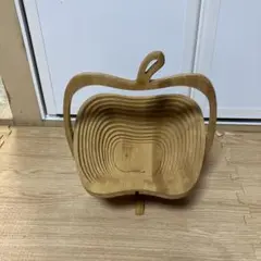 【未使用】折りたたみ式　りんご型のフルーツバスケット