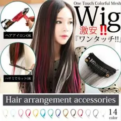 残りわずか‼️値下げ❤️簡単ワンタッチ☆エクステ☆ヘアメッシュ☆ウィッグ☆