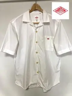 【美品】DANTON ダントン オープンカラーシャツ 開襟 40サイズ ホワイト