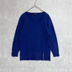 【LAURA ASHLEY】　ニット　（ＸＳ）　セーター　薄手　金ボタン　無地