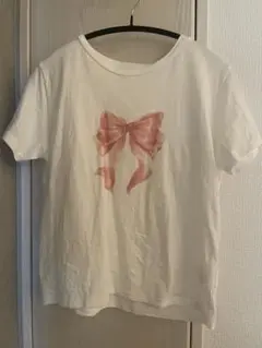 TITTY&Co. ピンクリボンTシャツ ホワイト