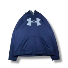 UNDER ARMOUR　ビッグロゴ　ドライパーカー　サイズL　ネイビー