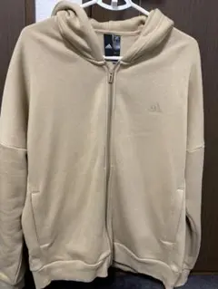 adidas ベージュ フルジップパーカー L