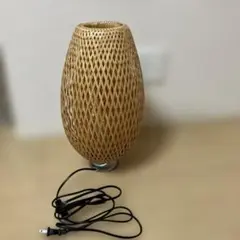 美品‼️ラタン卵型フロアスタンド