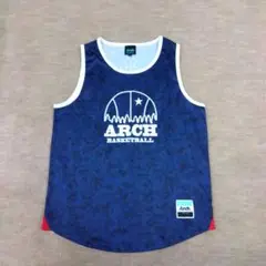 美品ARCH バスケットボール タンクトップ ネイビーMサイズ
