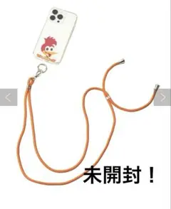 未開封 オレンジ ストラップ 　スマホ用ショルダーストラップ　ウッドペッカー