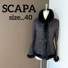 SCAPA スキャパ キルティングコート ジャケット ラビットファー