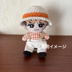 すのチルぬいサイズ　ハットコーデ３点セット(オレンジ)