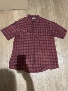L.L.Bean 半袖チェックシャツ XL 赤