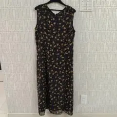 COMME CA DU MODE 花柄ノースリーブワンピース M