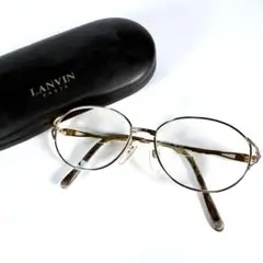 【良品】LANVIN ランバン　12金張り　オーバル　メガネ　12KGF 眼鏡