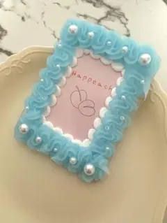 トレカケース　ホイップデコ　B8 ☆パール　ミントブルー☆