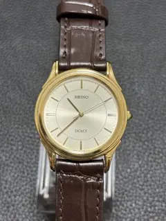 SEIKO DOLCE SGP30 金メッキ クォーツ腕時計 5E31-7A40