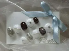 ブラウンゴールド ネイルチップセット