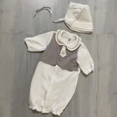 コトリ　cottoli セレモニードレス　新生児　カバーオール　退院着　ネクタイ