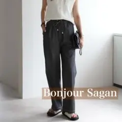 ♡新品♡ボンジュールサガン　デニムライクイージーパンツ　インディゴブルー