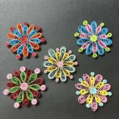 クイリングペーパー　花火 5個セット