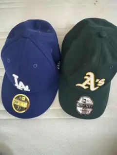 ロサンゼルス・ドジャース & オークランド・アスレチックス キャップセット