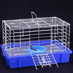 ❣️ ペット キャリーケース 小動物用ゲージ ブルー【306】C928