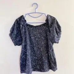 マジェスティックレゴン 花柄半袖カットソー スクエアネック