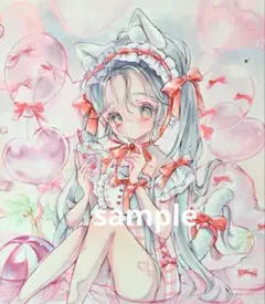 【原画】b5 『cherry pool♡』